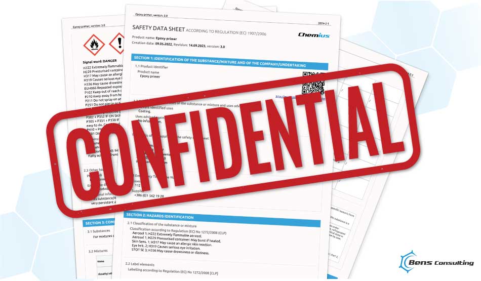 Confidential components in the Safety Data Sheet in the EU?