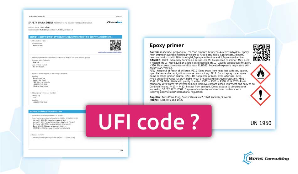 The UFI code is required on the product label, but not mandatory on the SDS - myth or truth